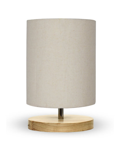 Pine Table Lamp-Wooden Bedside Lamp Simple Bedroom Light Linen Shade Mini Desk Lamp Nightstand Lamp for Bedroom,Living Room,Gift, Bird Cylinder