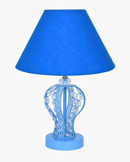 Modern Round Small Crystal Table Lamp,Contemporary Bedroom Bedside Nightstand Lamp,Desk Globe Lamp for Living Room Girls Kids Room, Goglet, White Cone