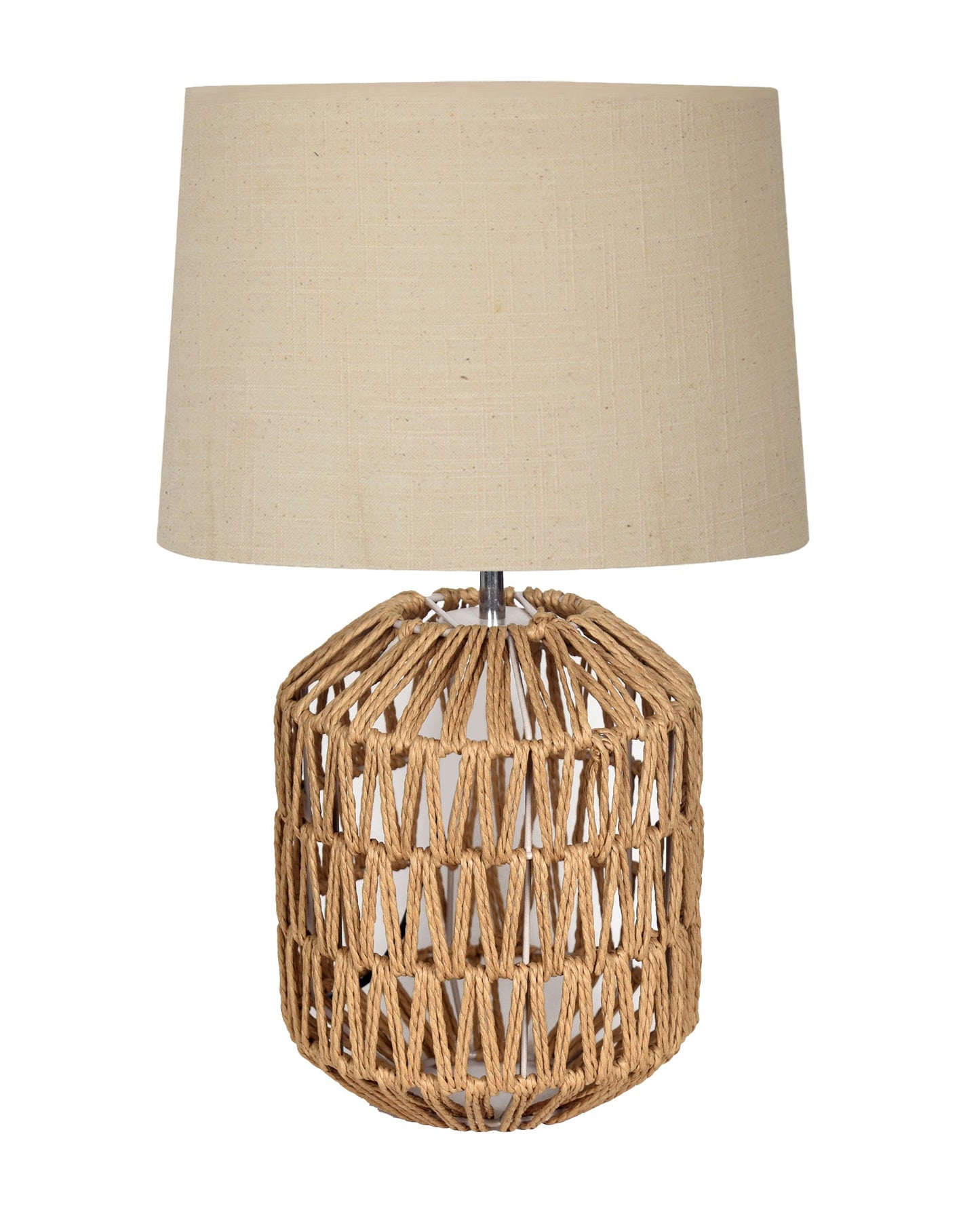 Seagrass Weave Table Lamp Coastal Cottage Bedside Desk Nightstand Lamp for Bedroom Living Room Office College Bookcase Natural Handmade Oval, Bird Drum