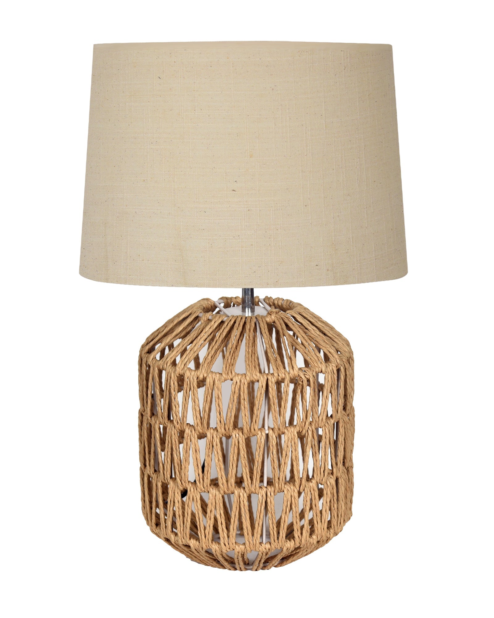 Seagrass Weave Table Lamp Coastal Cottage Bedside Desk Nightstand Lamp for Bedroom Living Room Office College Bookcase Natural Handmade Oval, Bird Drum