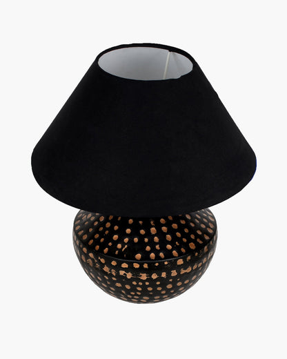 Buckhead Pitcher Modern Accent Table Lamp Warm Bronze Brown Sculptural Geometric Textured Urn Tapered Fabric Drum Shade Bedroom Living Room House Home Bedside Nightstand Office,