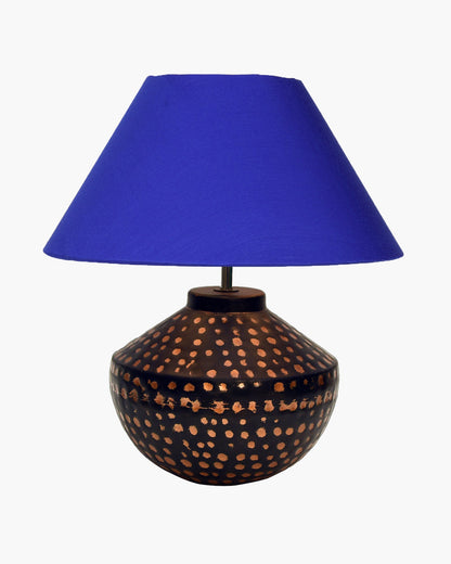 Buckhead Pitcher Modern Accent Table Lamp Warm Bronze Brown Sculptural Geometric Textured Urn Tapered Fabric Drum Shade Bedroom Living Room House Home Bedside Nightstand Office,