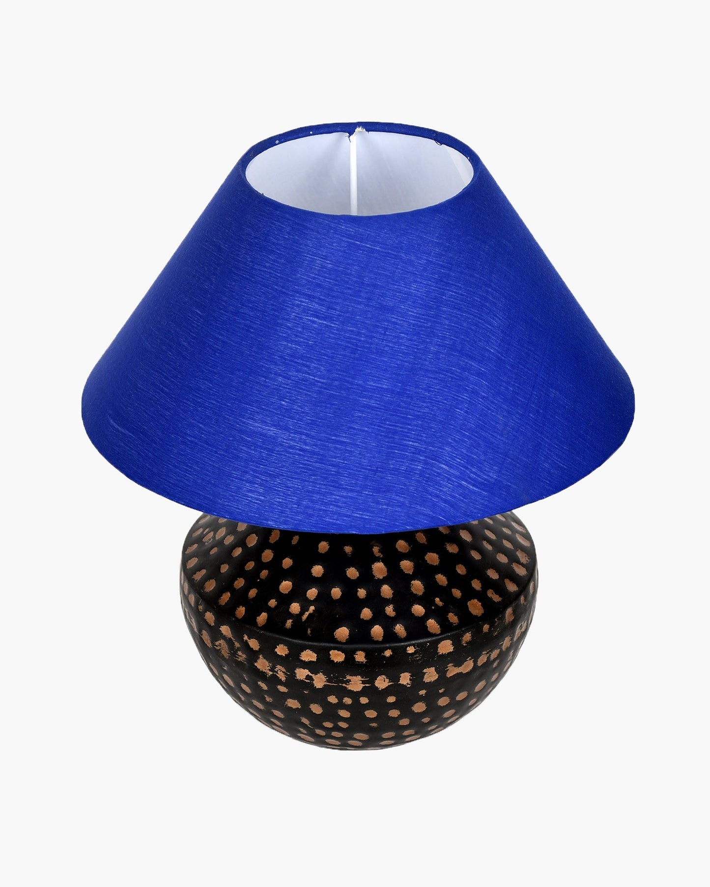 Buckhead Pitcher Modern Accent Table Lamp Warm Bronze Brown Sculptural Geometric Textured Urn Tapered Fabric Drum Shade Bedroom Living Room House Home Bedside Nightstand Office,