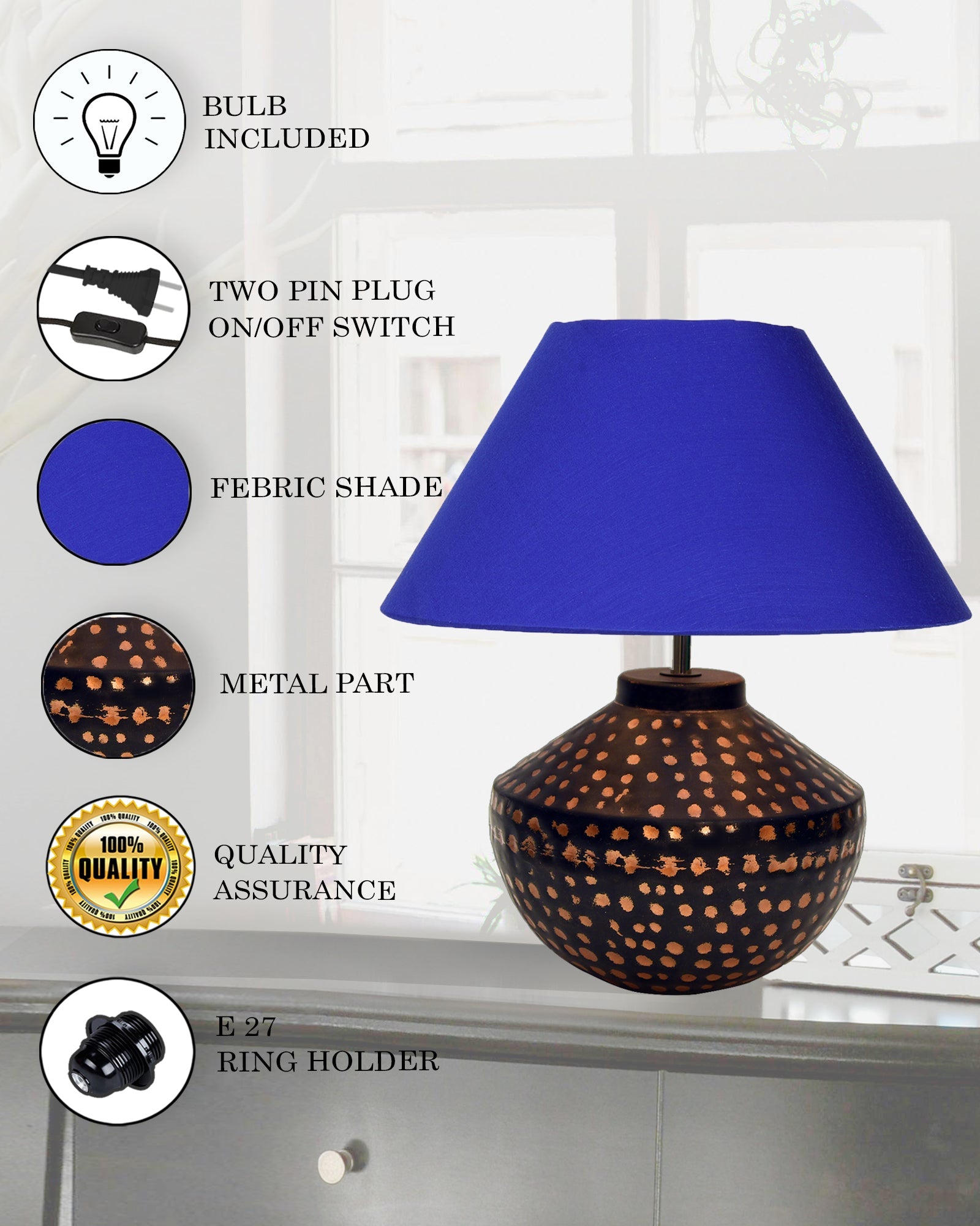Buckhead Pitcher Modern Accent Table Lamp Warm Bronze Brown Sculptural Geometric Textured Urn Tapered Fabric Drum Shade Bedroom Living Room House Home Bedside Nightstand Office,