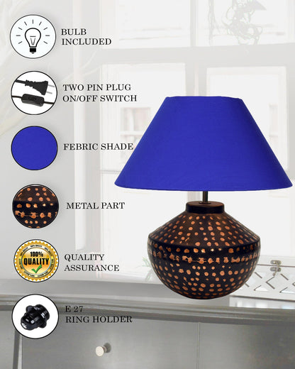 Buckhead Pitcher Modern Accent Table Lamp Warm Bronze Brown Sculptural Geometric Textured Urn Tapered Fabric Drum Shade Bedroom Living Room House Home Bedside Nightstand Office,