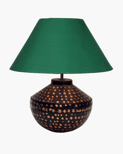 Buckhead Pitcher Modern Accent Table Lamp Warm Bronze Brown Sculptural Geometric Textured Urn Tapered Fabric Drum Shade Bedroom Living Room House Home Bedside Nightstand Office,