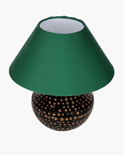 Buckhead Pitcher Modern Accent Table Lamp Warm Bronze Brown Sculptural Geometric Textured Urn Tapered Fabric Drum Shade Bedroom Living Room House Home Bedside Nightstand Office,