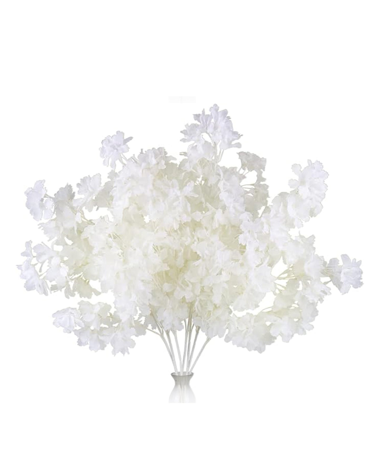 Artificial Long Cherry Blossom Branches Decor, 44 Inch Faux Cherry Blossom Flowers for Tall Floor Vase Wedding Home Decoration, Faux Pink for Dinner Table Centerpiece, set of 2 sticks, Champagne