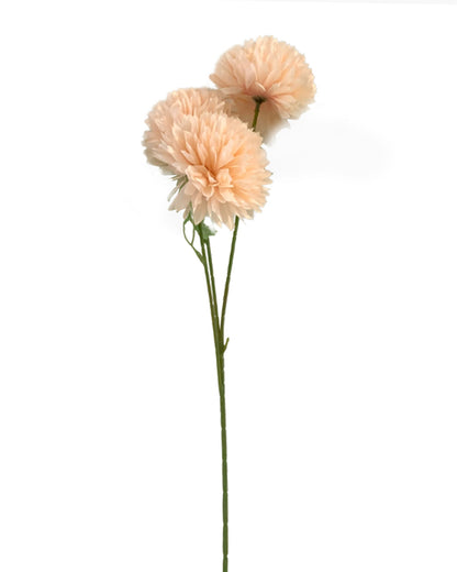 Artificial Long Chrysanthemum  Flower Branches Decor, 26 Inch Faux Large three Dahalia Flowers for Tall Floor Vase Wedding Home Decoration, Synthetic for Dinner Table Centerpiece, set of 2 sticks, Vine Red