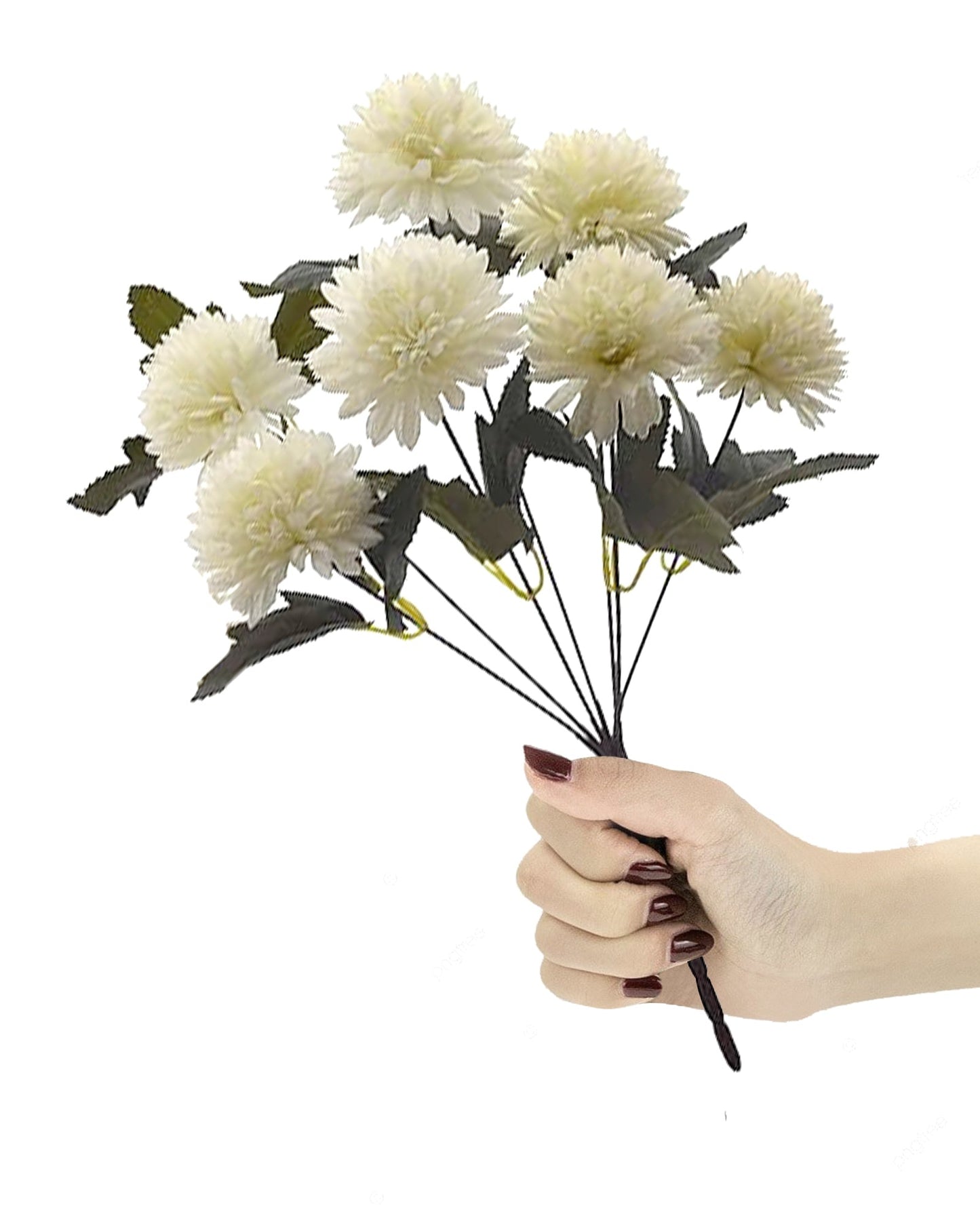 Artificial Chrysanthemum Ball Flowers 14 flowers, 2 sticks Faux Mums Fake Silk Flowers for Bridal Wedding Centerpieces Arrangements Party Home Garden DIY Decor, Pink