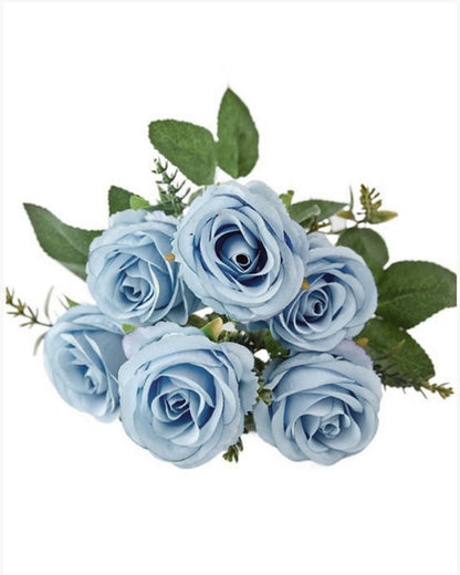 Artificial Flowers Peony Bouquet Silk Rose Vase for Home Decor Garden Wedding Decorative Fake Plants Christmas Garland Material, 12 Flowers, 2 Sticks, Champagne