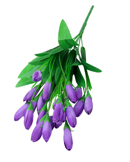 Artificial Tulip Flowers Bunches For Vase Home Decoration Items For Living Room Corner Table Top Bedroom Wedding Party Decorative Gift (Vase Not Included) Silk, 1 binch, 15 Tulips, 34 cm, Pink