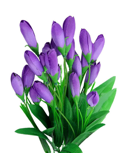 Artificial Tulip Flowers Bunches For Vase Home Decoration Items For Living Room Corner Table Top Bedroom Wedding Party Decorative Gift (Vase Not Included) Silk, 1 binch, 15 Tulips, 34 cm, Pink