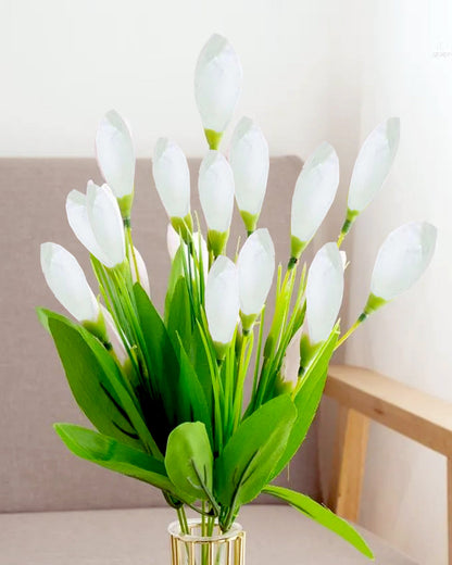 Artificial Tulip Flowers Bunches For Vase Home Decoration Items For Living Room Corner Table Top Bedroom Wedding Party Decorative Gift (Vase Not Included) Silk, 1 binch, 15 Tulips, 34 cm, Pink