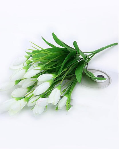 Artificial Tulip Flowers Bunches For Vase Home Decoration Items For Living Room Corner Table Top Bedroom Wedding Party Decorative Gift (Vase Not Included) Silk, 1 binch, 15 Tulips, 34 cm, Pink