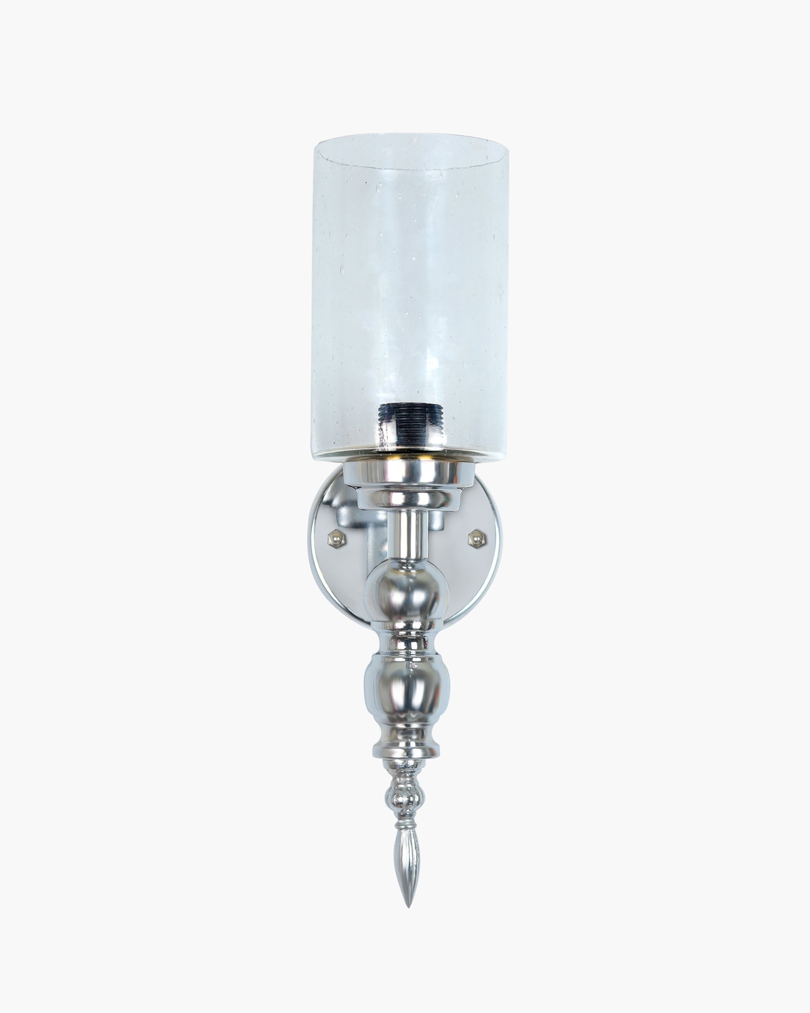Mid-Century Modern Metal and Glass Wall Light, Brushed Gold, Lamp Fixture for Bedroom Vanity Bathroom Hotel,  Spherical Torch, Bubble Glass