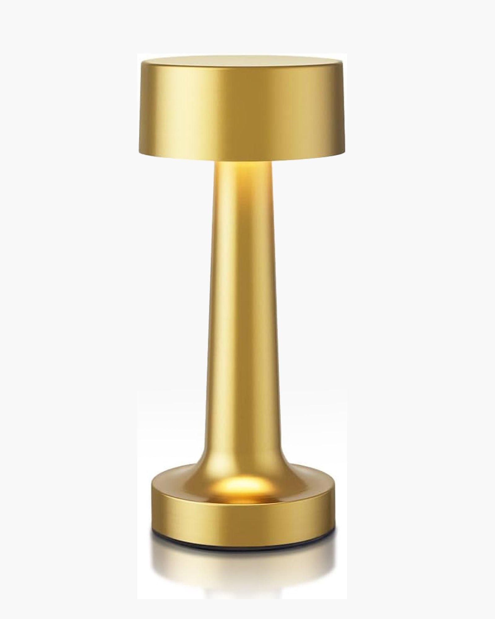 Table Lamp Portable Lamps for Bedroom, Night Lamp, Table Lamp for Bedroom & Living Room, Bedside Lamp, Dimming, 3 Colour Touch Control, Wireless Charging, Metal Dumbbell, Gold