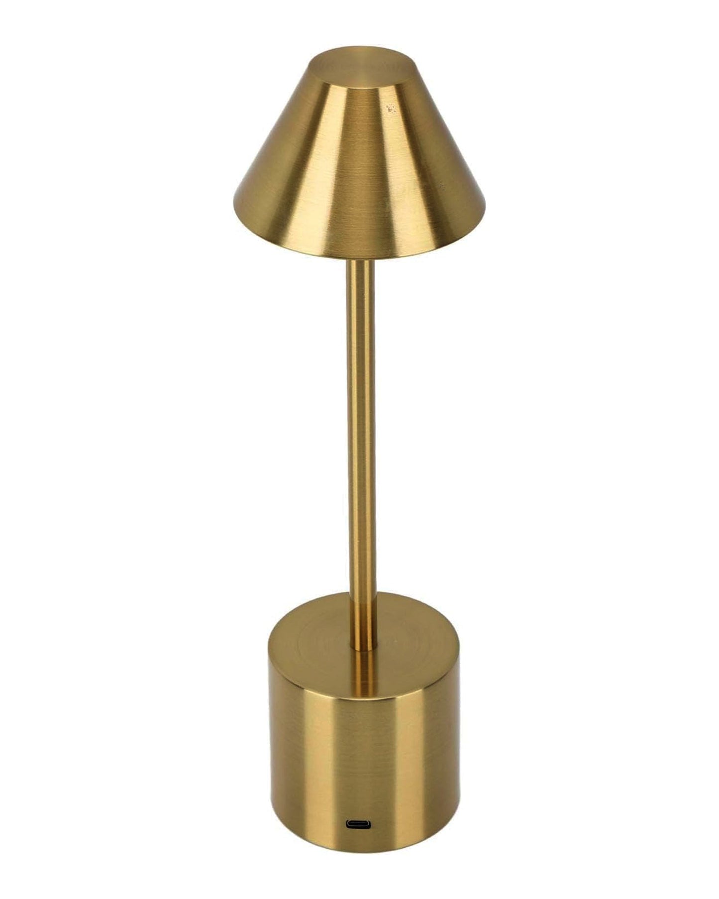 Table Lamp Portable Lamps for Bedroom, Night Lamp, Table Lamp for Bedroom & Living Room, Bedside Lamp, Dimming, 3 Colour Touch Control, Wireless Charging, Metal Cone, Gold