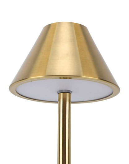 Table Lamp Portable Lamps for Bedroom, Night Lamp, Table Lamp for Bedroom & Living Room, Bedside Lamp, Dimming, 3 Colour Touch Control, Wireless Charging, Metal Cone, Gold