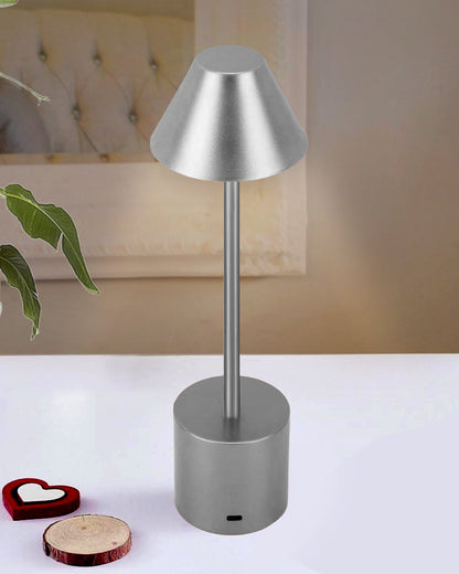 Table Lamp Portable Lamps for Bedroom, Night Lamp, Table Lamp for Bedroom & Living Room, Bedside Lamp, Dimming, 3 Colour Touch Control, Wireless Charging, Metal Cone, Gold