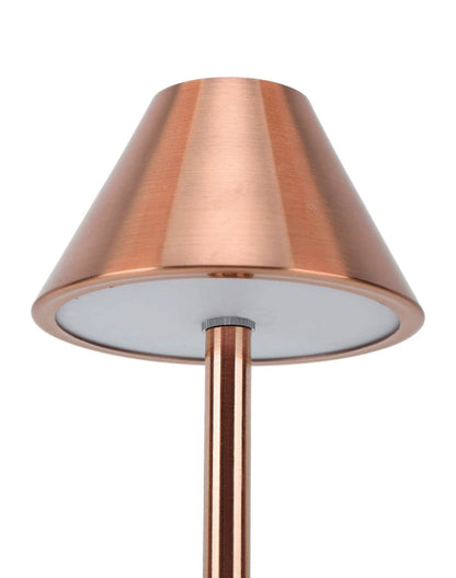 Table Lamp Portable Lamps for Bedroom, Night Lamp, Table Lamp for Bedroom & Living Room, Bedside Lamp, Dimming, 3 Colour Touch Control, Wireless Charging, Metal Cone, Gold