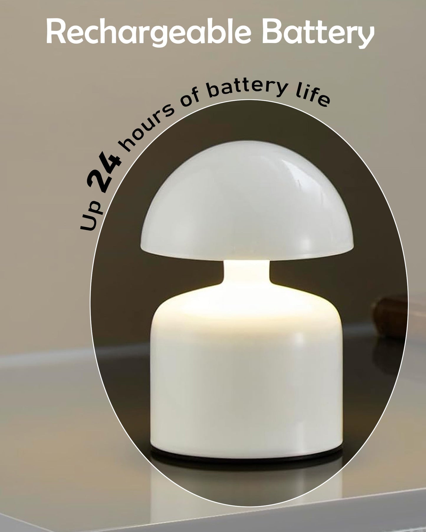 Table Lamp Portable Lamps for Bedroom, Night Lamp, Table Lamp for Bedroom & Living Room, Bedside Lamp, Dimming, 3 Colour Touch Control, Wireless Charging, Metal Mushroom, Gold