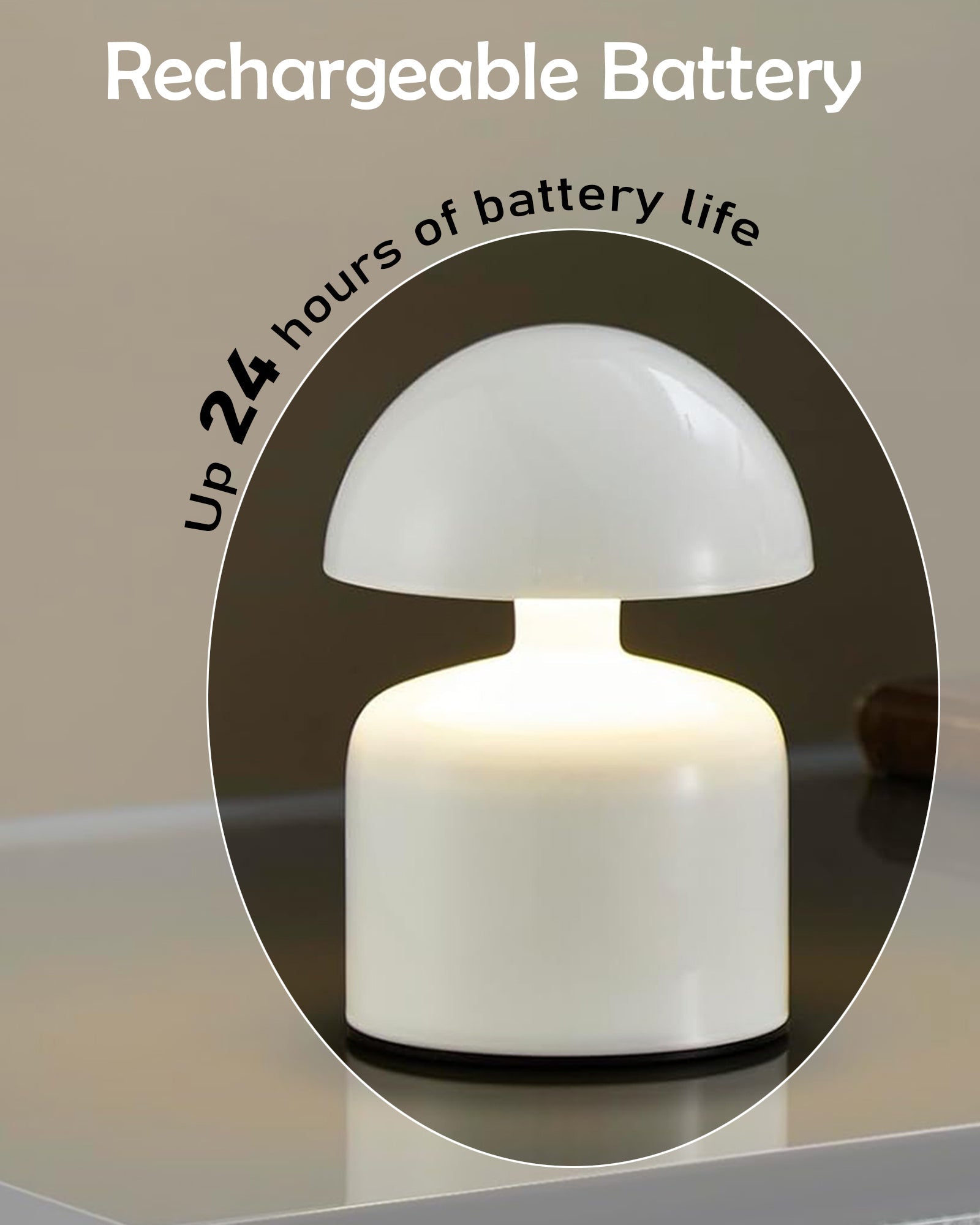 Table Lamp Portable Lamps for Bedroom, Night Lamp, Table Lamp for Bedroom & Living Room, Bedside Lamp, Dimming, 3 Colour Touch Control, Wireless Charging, Metal Mushroom, Gold