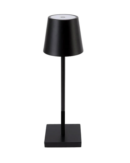 Rechargeable Table Lamps,Cordless Lamp Wireless Charging, Portable Indoor/Outdoor Table Lamp for Patio Restaurant Home Dinner Dining Kitchen,Waterproof & Wireless, Black Frustum