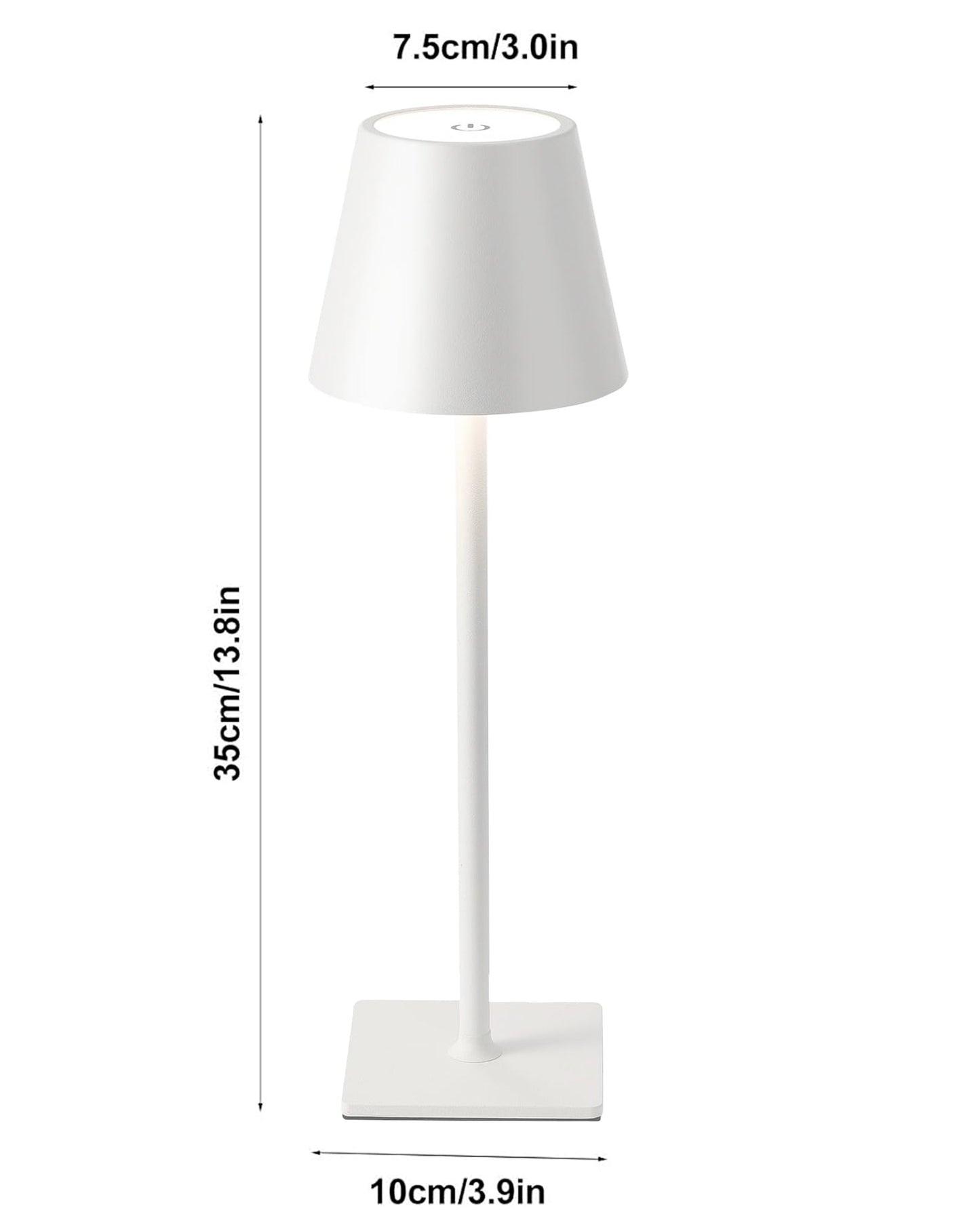 Rechargeable Table Lamps,Cordless Lamp Wireless Charging, Portable Indoor/Outdoor Table Lamp for Patio Restaurant Home Dinner Dining Kitchen,Waterproof & Wireless, Black Frustum
