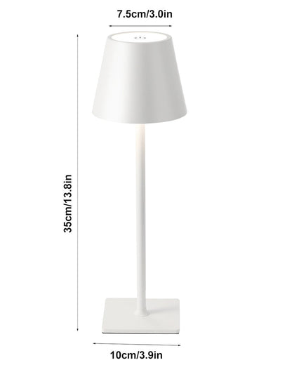 Rechargeable Table Lamps,Cordless Lamp Wireless Charging, Portable Indoor/Outdoor Table Lamp for Patio Restaurant Home Dinner Dining Kitchen,Waterproof & Wireless, Black Frustum