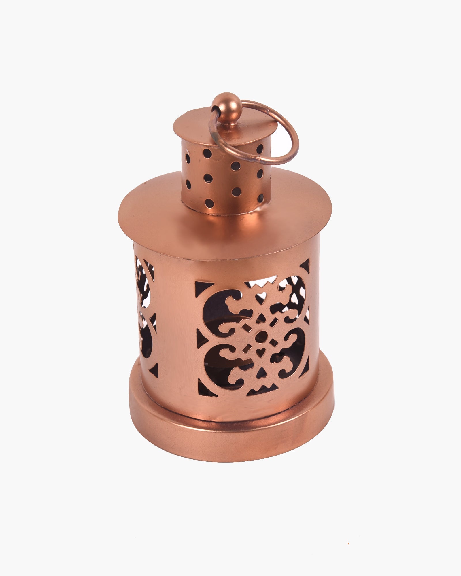 Lanterns Small Metal Moroccan Lanterns Decorative Candle Tealight Holders for Centerpieces, Home Decor, Diwali, Weddings, set of 2, Golden Valentia