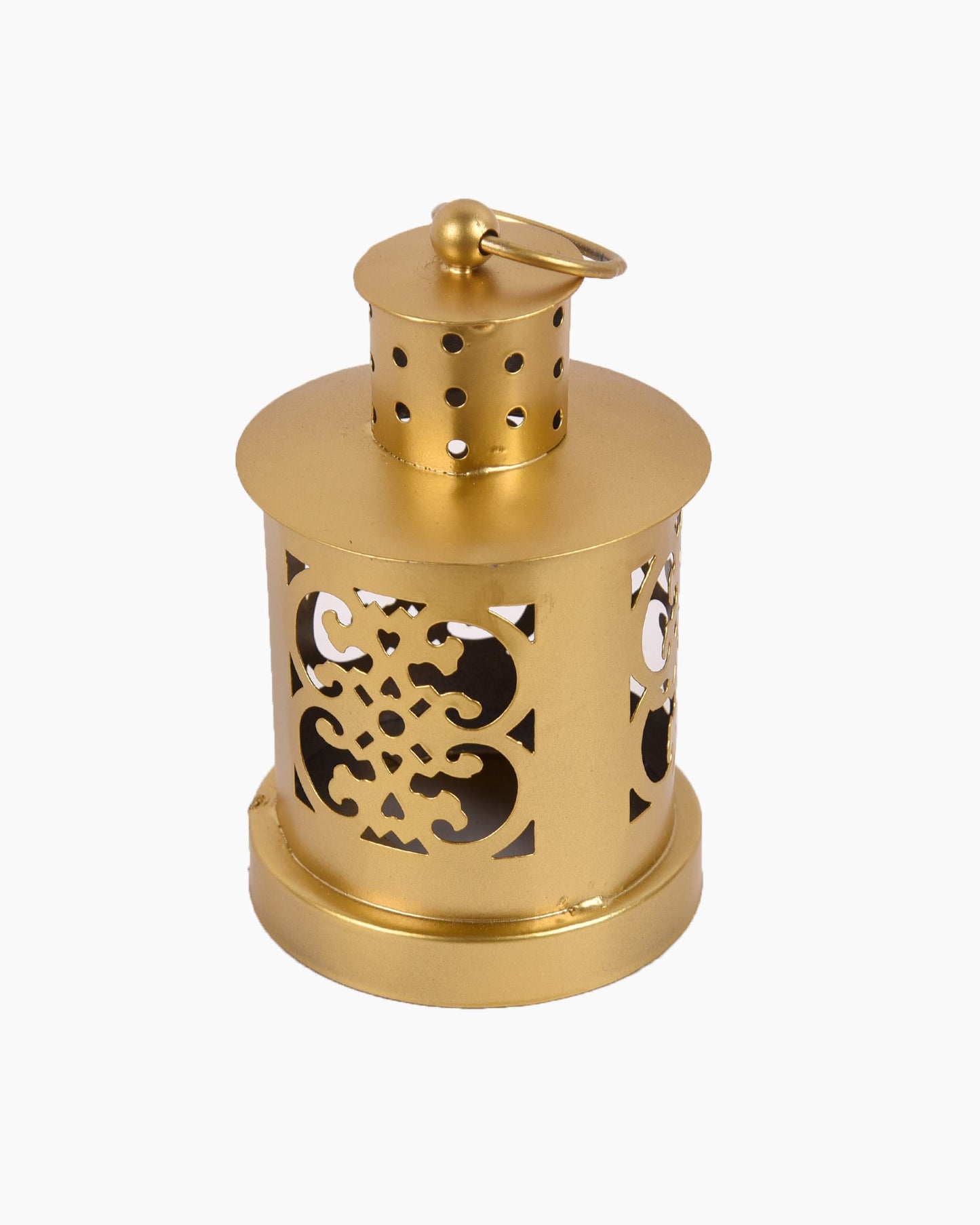 Lanterns Small Metal Moroccan Lanterns Decorative Candle Tealight Holders for Centerpieces, Home Decor, Diwali, Weddings, set of 2, Golden Valentia