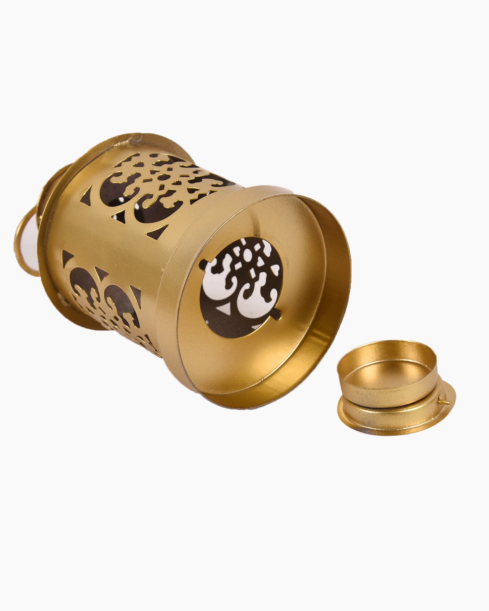 Lanterns Small Metal Moroccan Lanterns Decorative Candle Tealight Holders for Centerpieces, Home Decor, Diwali, Weddings, set of 2, Golden Valentia