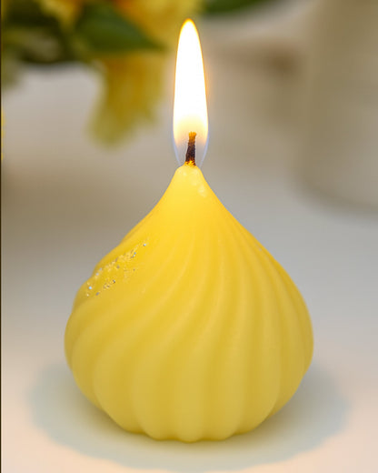 Premium Ladoo Candle, Hand Poured, Motichur Laddoo Candles, Diwali Gift Pack Decorative Scented Candle 100% Paraffin Wax, Set of 4