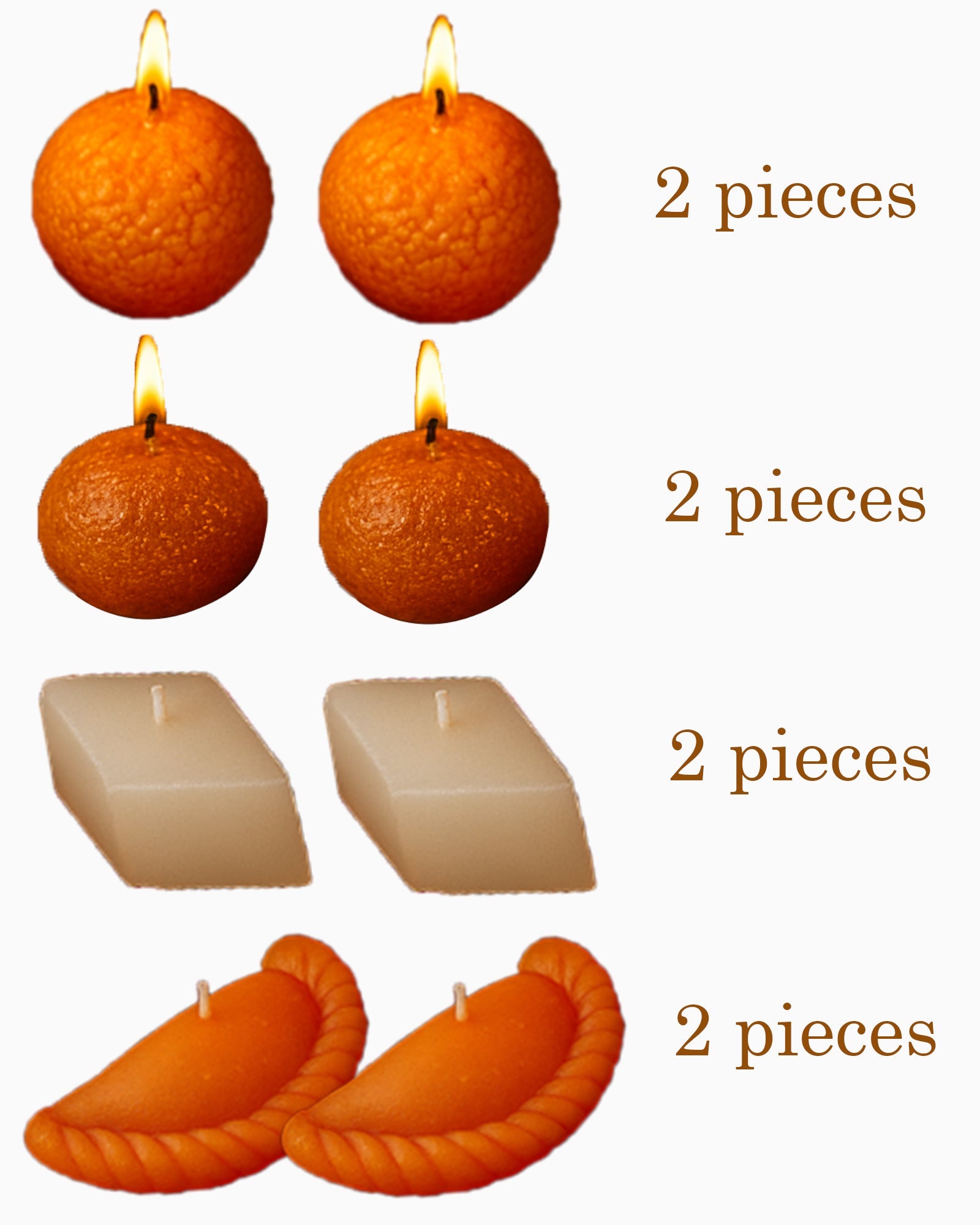 Premium Ladoo Candle, Hand Poured, Motichur Laddoo Candles, Diwali Gift Pack Decorative Scented Candle 100% Paraffin Wax, Set of 4