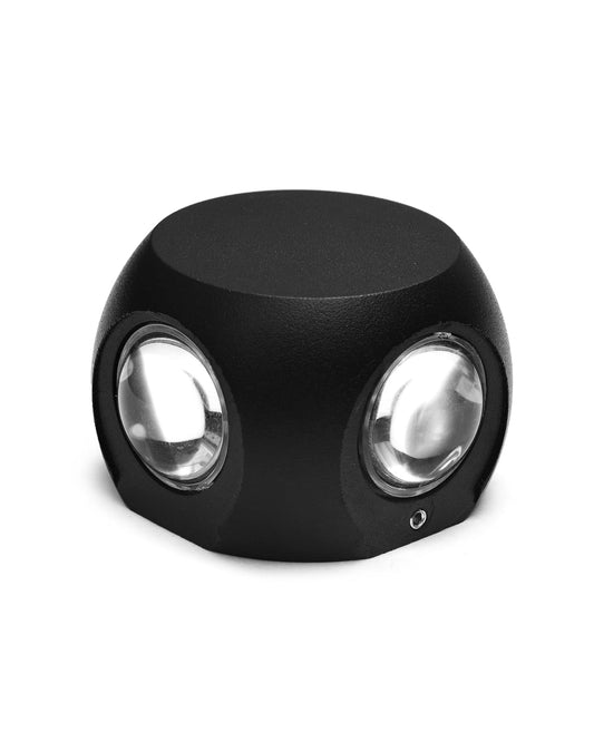 LED Indoor Outdoor Up/Down Wall Light - 6W,Warm White,(4 Multi-Directional Beam),IP65 Aluminum Body Waterproof, Pack of 1 (1 year Warranty)