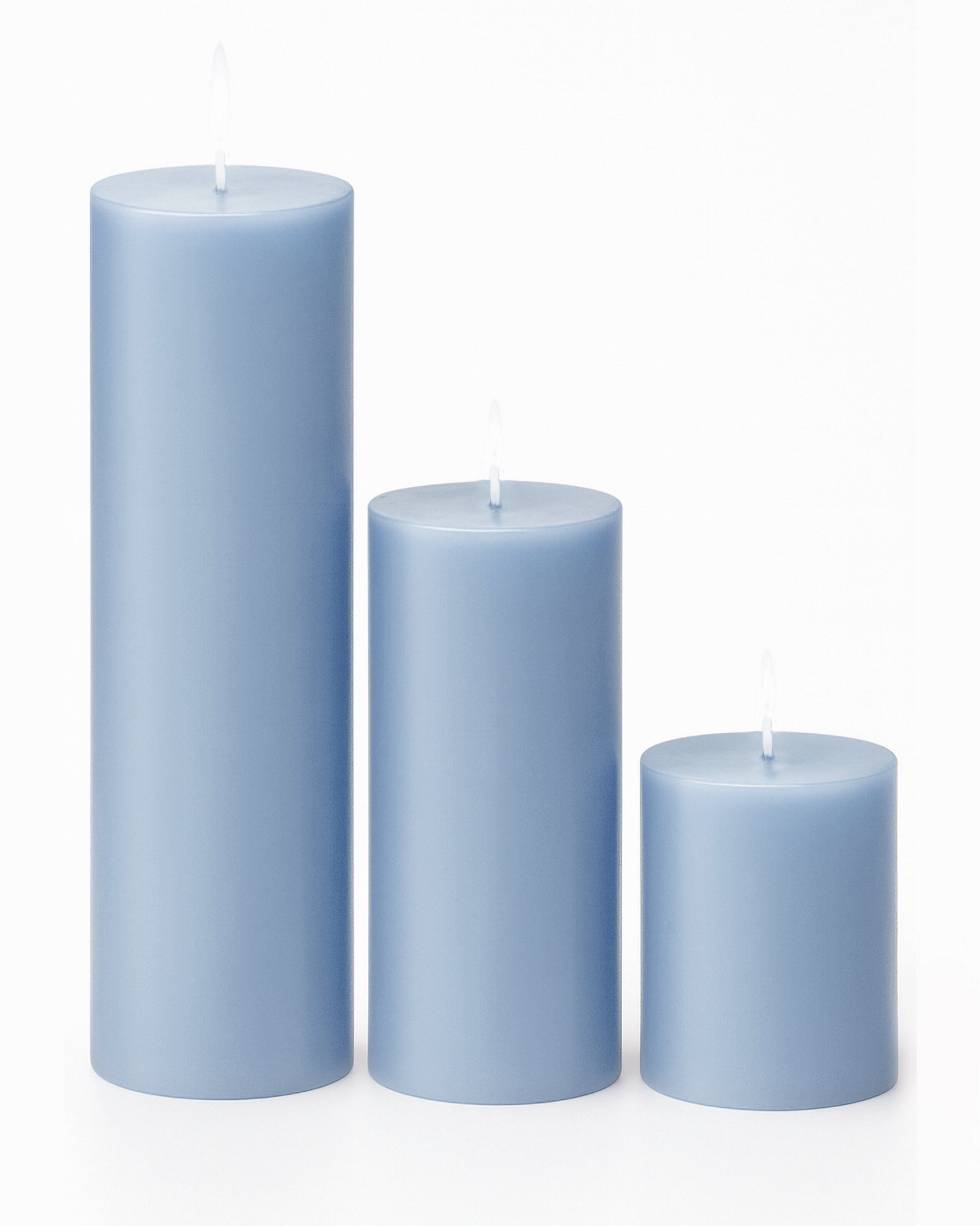 Pillar Candles Set of 3, Width 2" High 2" 4" 6" Large Paraffin Soy Wax Pillar Candles Aesthetic Modern Home Decor for Bathroom Living Room Diwali Gifts (Pink)