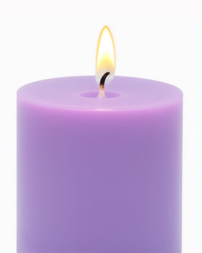 Pillar Candles Set of 3, Width 2" High 2" 4" 6" Large Paraffin Soy Wax Pillar Candles Aesthetic Modern Home Decor for Bathroom Living Room Diwali Gifts (Pink)