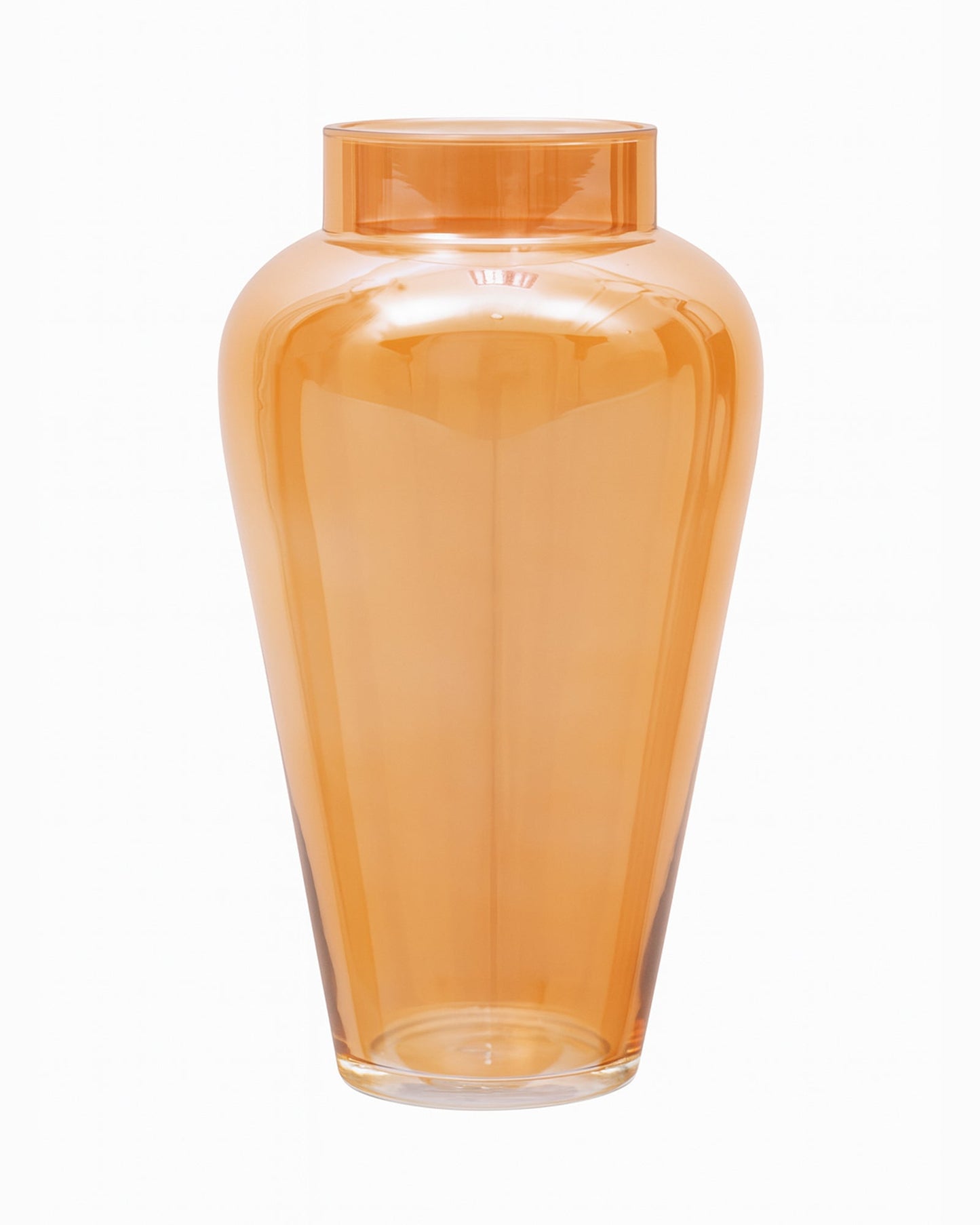 Set of 2 Flower Vase for Flower Plants Glass Vase Pot for Living Room Home Decor Dining Table Decoration Water Plants Bedroom Hall Aesthetic House Warming Gift, Amber Gold