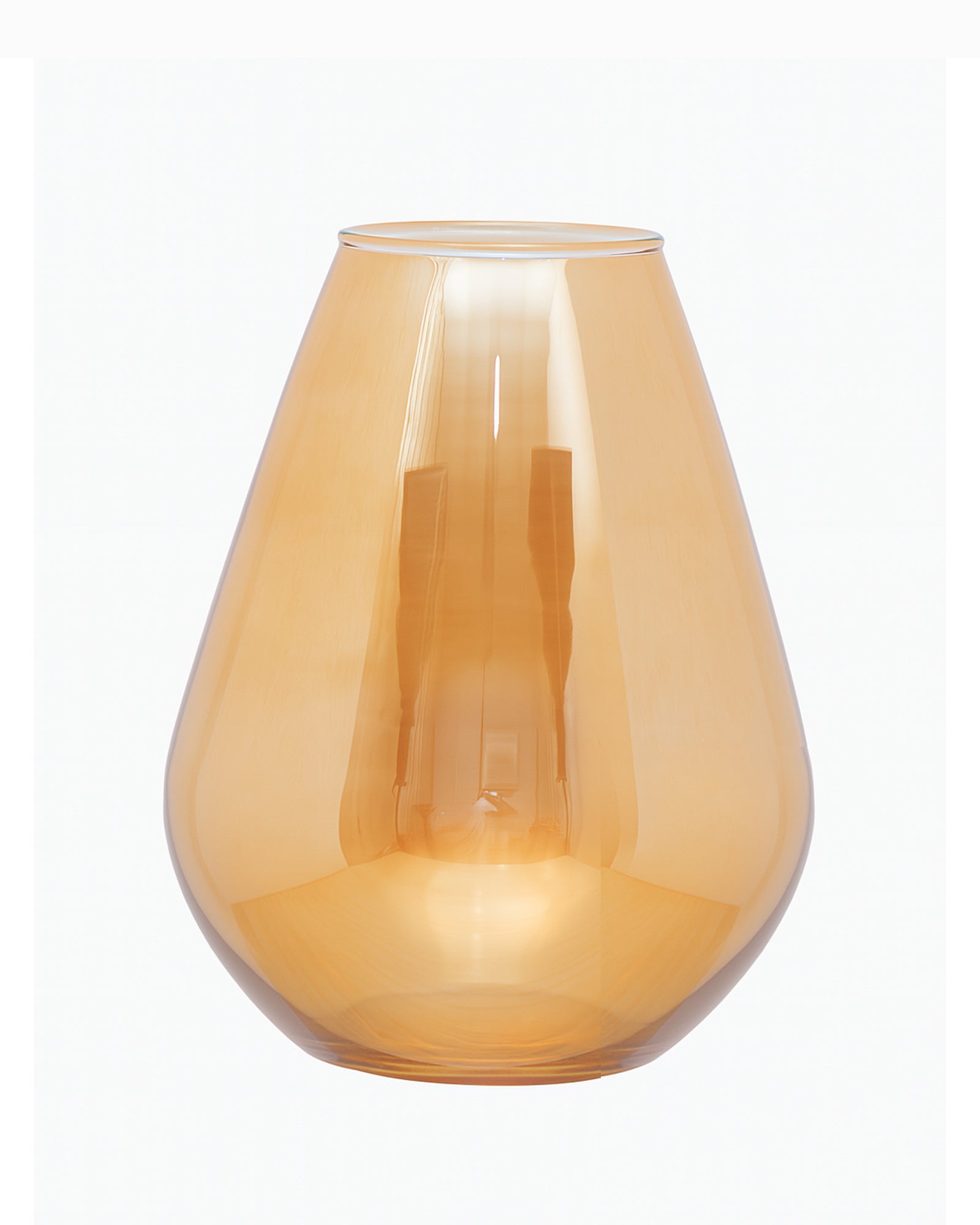 Set of 2 Flower Vase for Flower Plants Glass Vase Pot for Living Room Home Decor Dining Table Decoration Water Plants Bedroom Hall Aesthetic House Warming Gift, Amber Gold