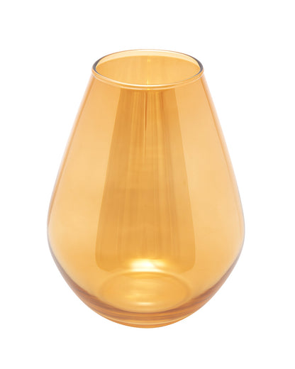 Pitcher Flower Vase for Flower Plants Glass Vase Pot for Living Room Home Decor Dining Table Decoration Water Plants Bedroom Hall Aesthetic House Warming Gift, Classic Urn, Amber Gold