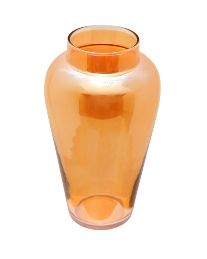 Pitcher Flower Vase for Flower Plants Glass Vase Pot for Living Room Home Decor Dining Table Decoration Water Plants Bedroom Hall Aesthetic House Warming Gift, Classic Urn, Amber Gold