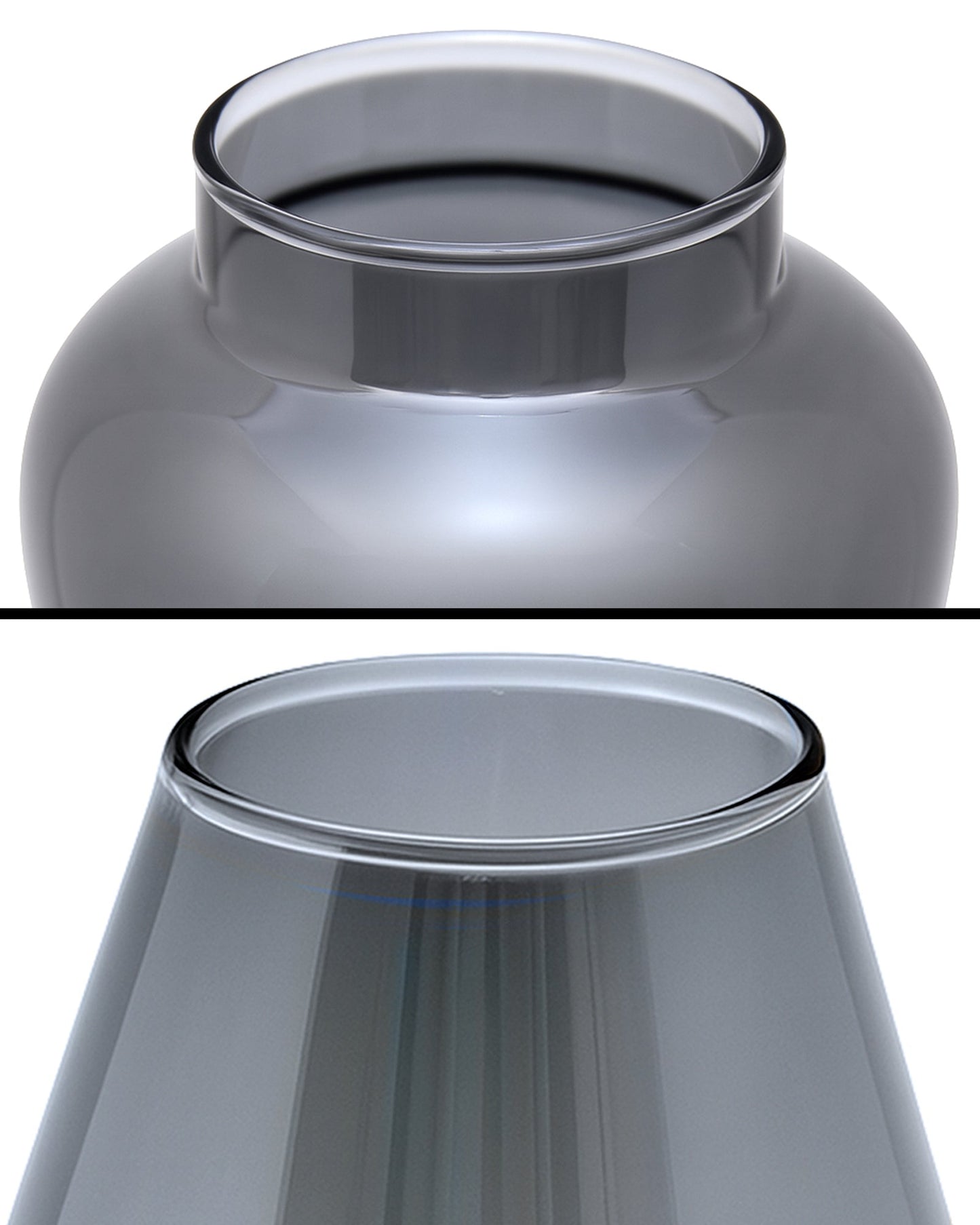 Set of 2 Flower Vase for Flower Plants Glass Vase Pot for Living Room Home Decor Dining Table Decoration Water Plants Bedroom Hall Aesthetic House Warming Gift, Amber Gold