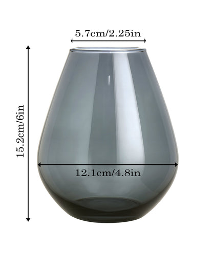 Pitcher Flower Vase for Flower Plants Glass Vase Pot for Living Room Home Decor Dining Table Decoration Water Plants Bedroom Hall Aesthetic House Warming Gift, Classic Urn, Smoky