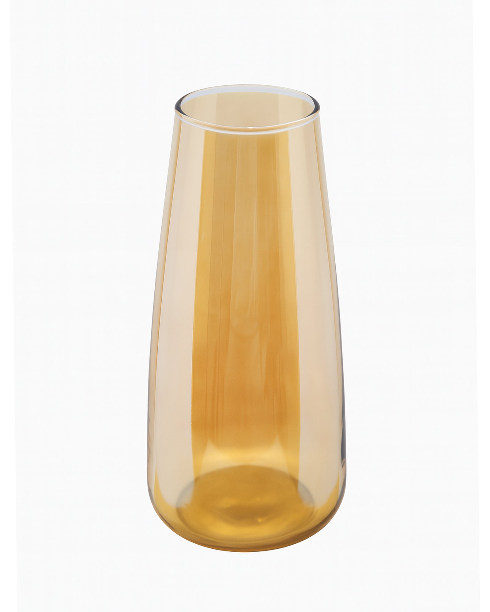 Flower Vase for Plants Flowers Glass Vase Pot for Living Room Water Plants (Gold, 22.8 cm X 6.3 cm X 7.6 cm) Home Decor Dining Table Hall Aesthetic House Warming Gift Decoration Bedroom, Amber Slim Taper