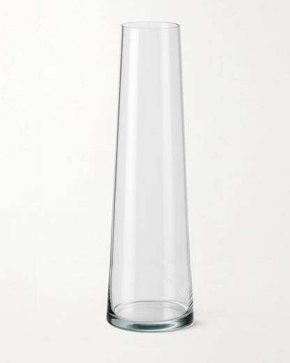 Glass Vase for Plants Flowers (Transparent, 29 cm X 8 cm) - Living Room Glass Vase Pot for Water Plants Home Décor Dining Table Decoration Bedroom Hall Aesthetic House Warming Gift, Stem Vase