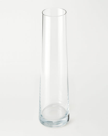 Glass Vase for Plants Flowers (Transparent, 29 cm X 8 cm) - Living Room Glass Vase Pot for Water Plants Home Décor Dining Table Decoration Bedroom Hall Aesthetic House Warming Gift, Stem Vase