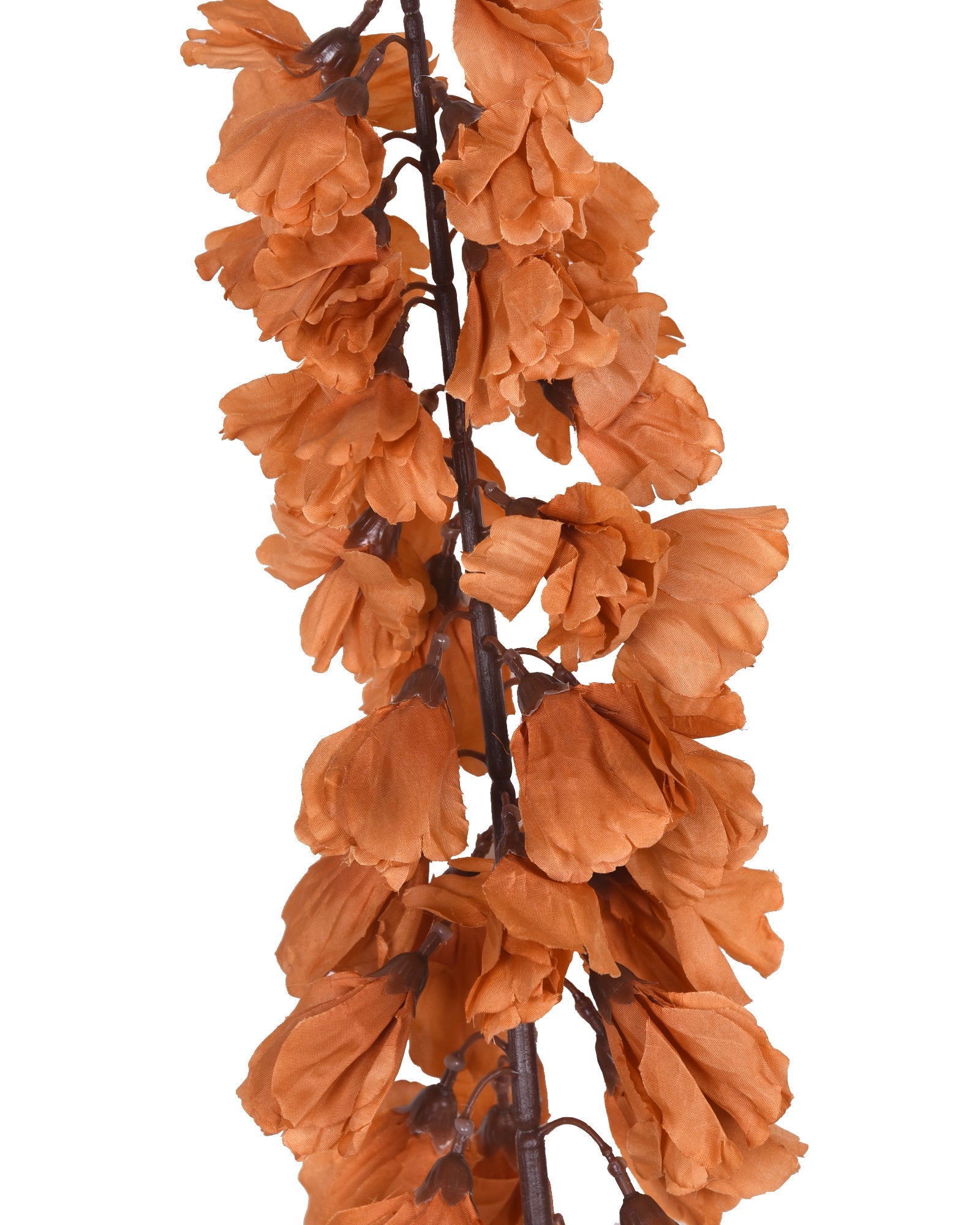 Homesake® Faux Delphinium Stem | Dried Look Artificial Flower for Vases & Home Decor set of 2, Burnt Orange