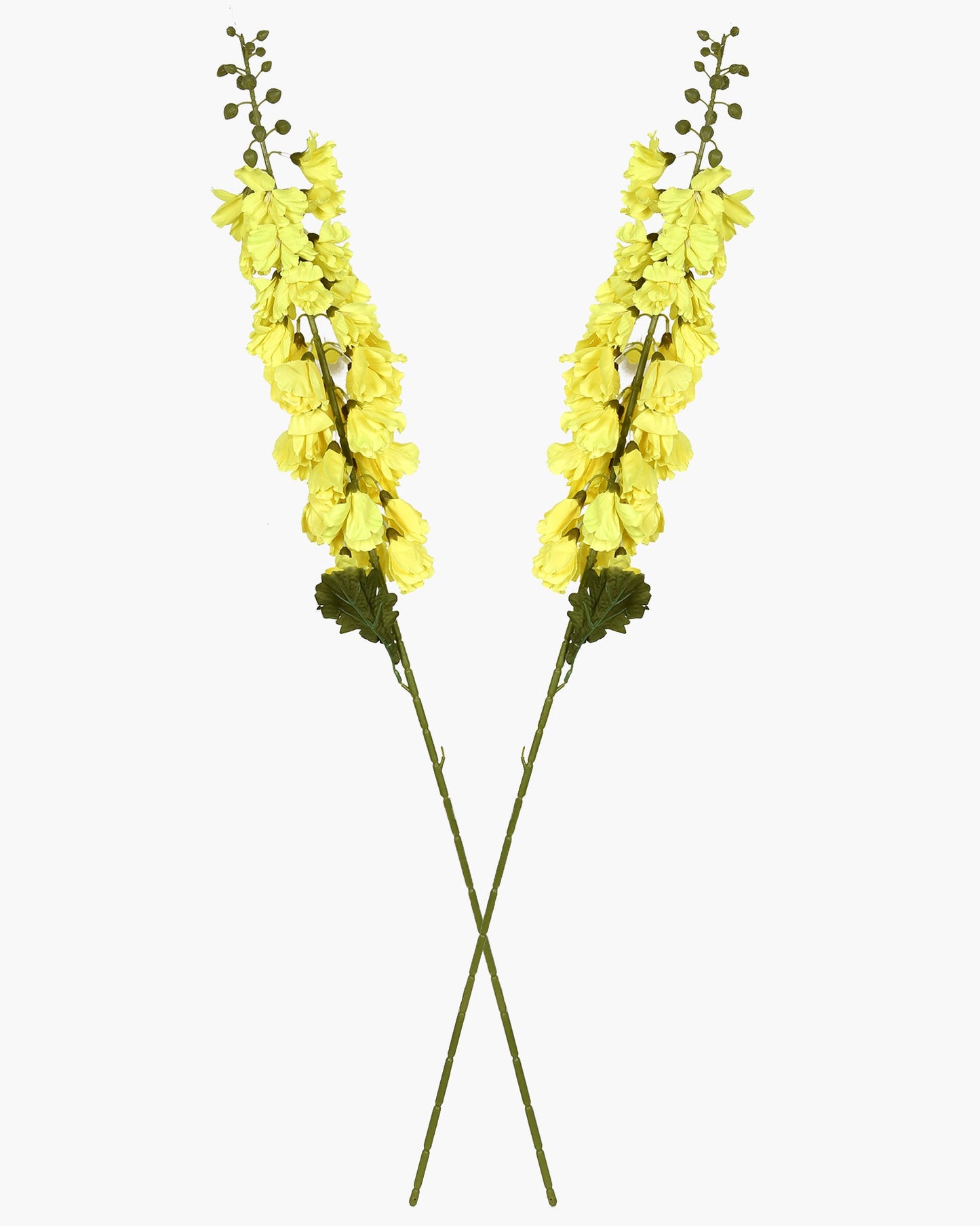 Homesake® Faux Delphinium Stem | Dried Look Artificial Flower for Vases & Home Decor set of 2, Burnt Orange