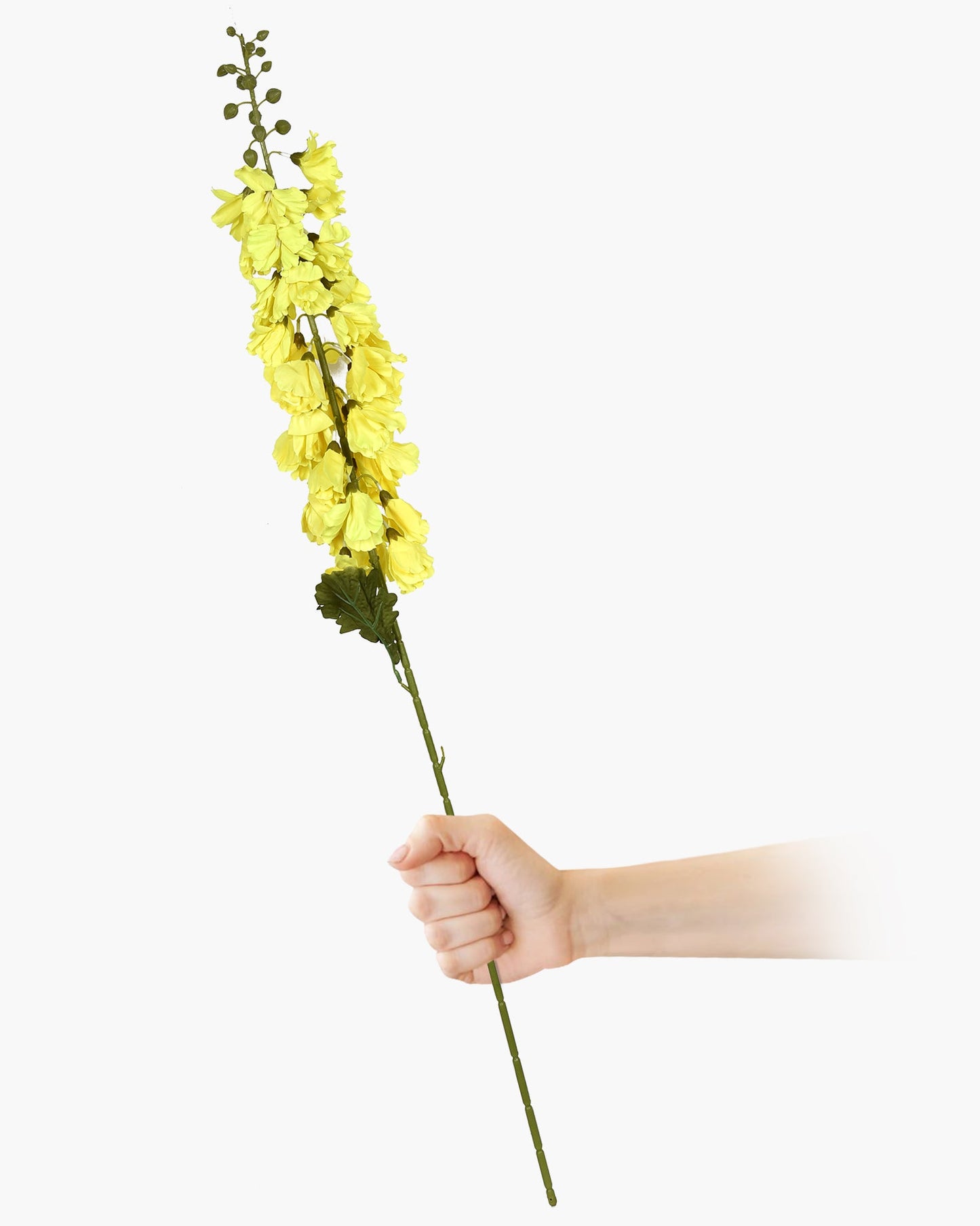 Homesake® Faux Delphinium Stem | Dried Look Artificial Flower for Vases & Home Decor set of 2, Burnt Orange